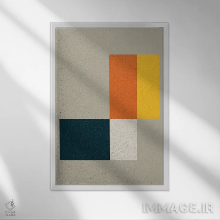 تابلو انتزاعی بنتوخ ۴ اثر سوزانا پاز - نمای قابدار سفید