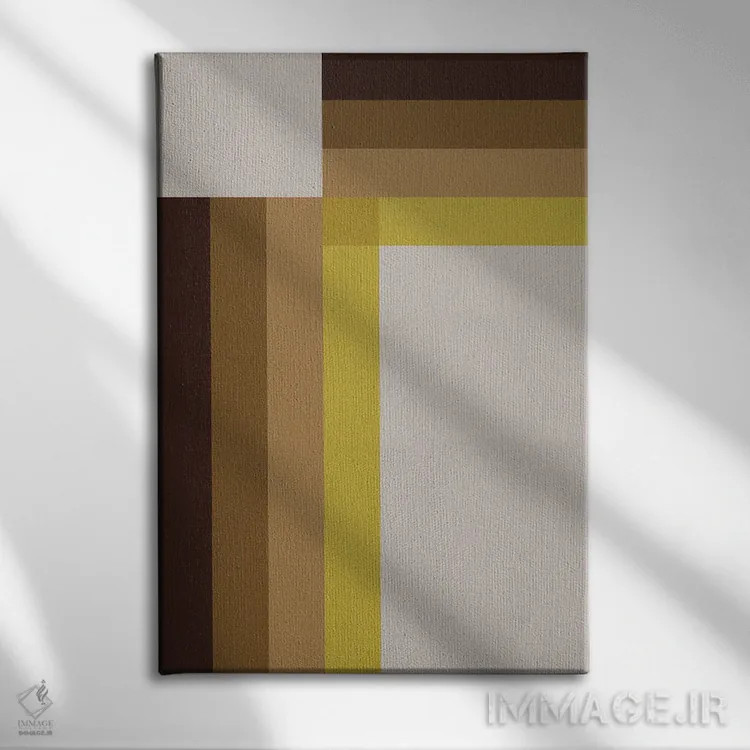 تابلو انتزاعی رترو ۳ اثر سوزانا پاز - نمای روبهرو روی دیوار
