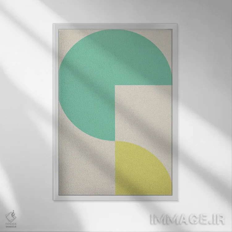 تابلو انتزاعی آرام ۸ اثر سوزانا پاز - نمای قابدار سفید