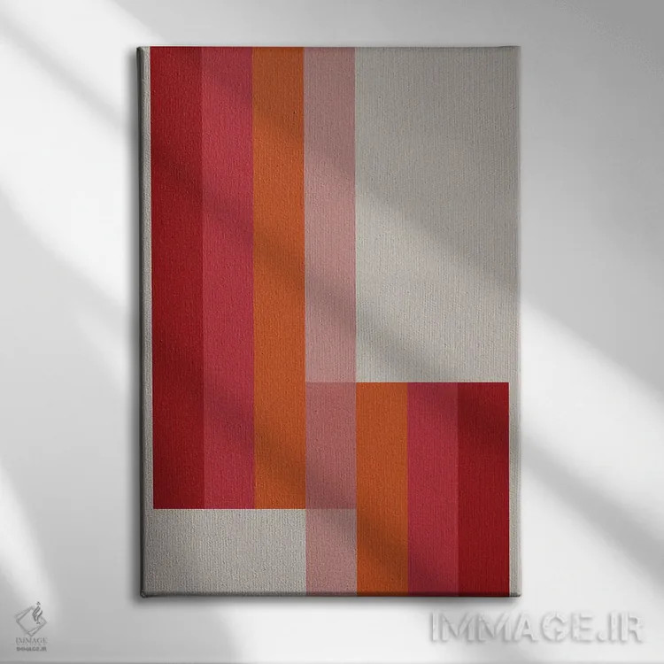 تابلو انتزاعی رترو ۲ اثر سوزانا پاز - نمای روبهرو روی دیوار