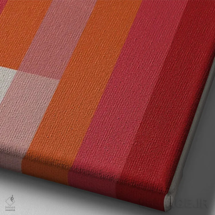 تابلو انتزاعی رترو ۲ اثر سوزانا پاز - نمای نزدیک بافت بوم