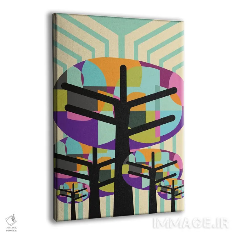 تابلو مدرن درختان شاداب اثر سوزانا پاز - نمای پرسپکتیو محصول