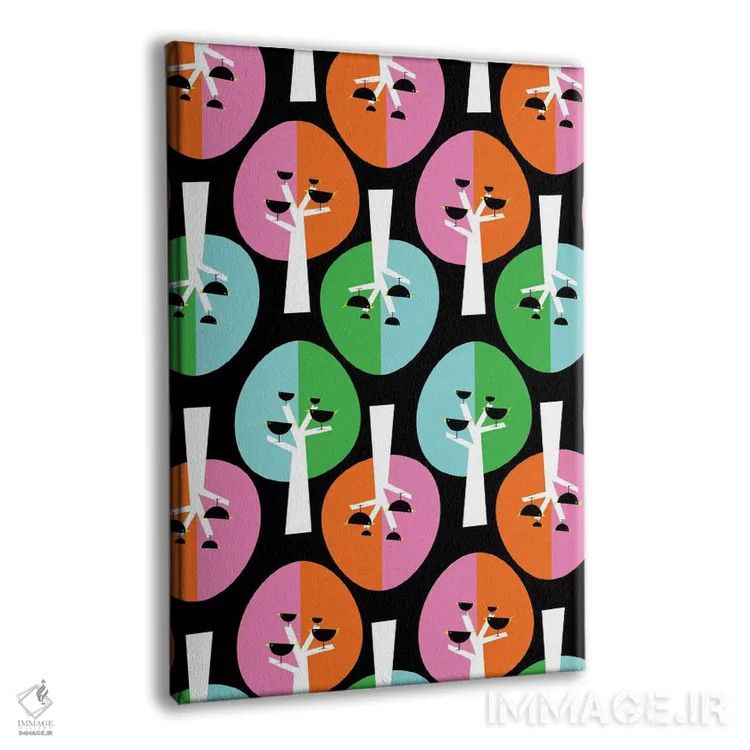 تابلو مدرن جنگل سیاه اثر سوزانا پاز - نمای پرسپکتیو محصول