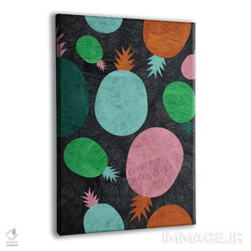 تابلو مدرن آناناس کاغذی اثر سوزانا پاز - نمای پرسپکتیو محصول