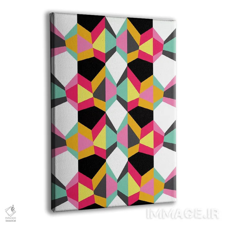 تابلو انتزاعی هندسی ۱۸ اثر سوزانا پاز - نمای پرسپکتیو محصول