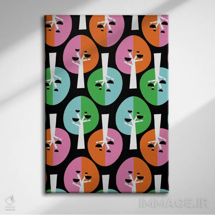 تابلو مدرن جنگل سیاه اثر سوزانا پاز - نمای روبهرو روی دیوار