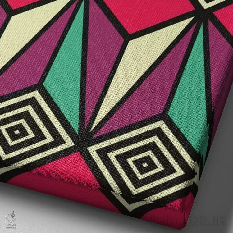 تابلو دکوراتیو پروژه ۲ اثر سوزانا پاز - نمای نزدیک بافت بوم