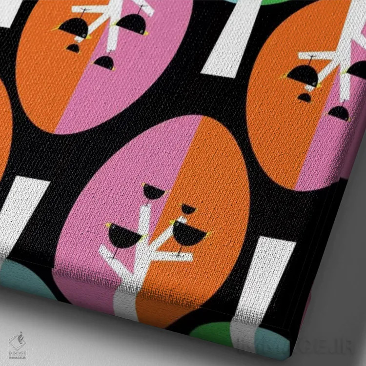 تابلو مدرن جنگل سیاه اثر سوزانا پاز - نمای نزدیک بافت بوم