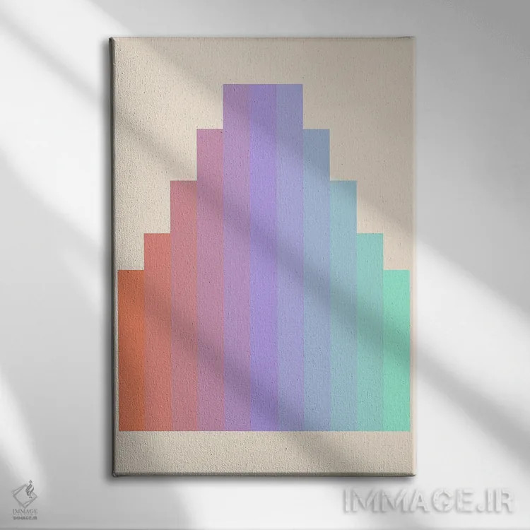 تابلو مینیمال شیب رنگ ۵ اثر سوزانا پاز - نمای روبهرو روی دیوار