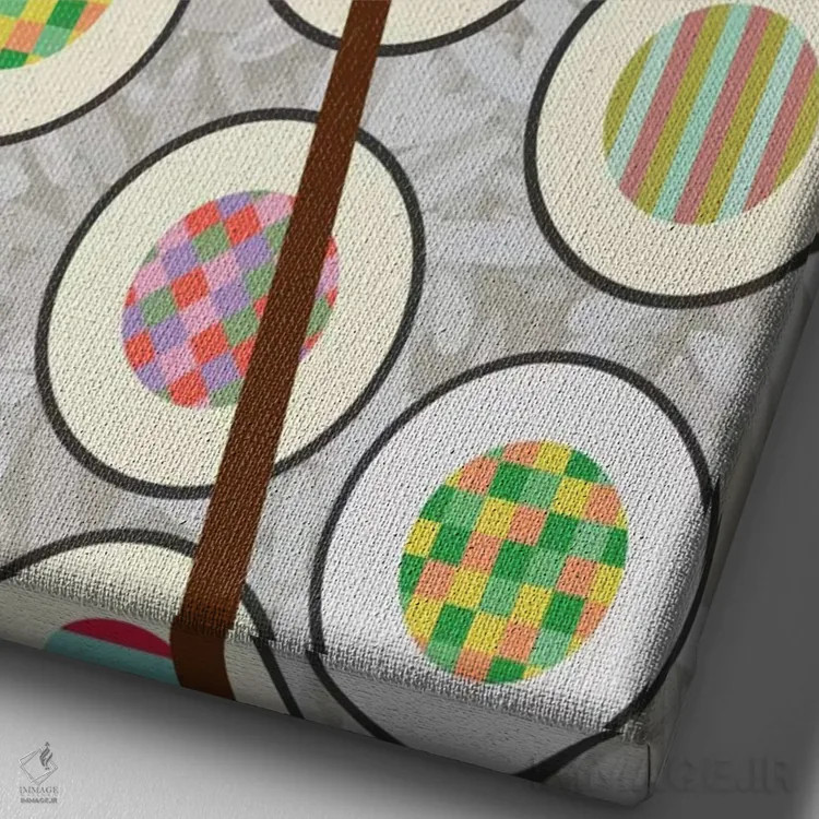 تابلو مینیمال زمان سوشی اثر سوزانا پاز - نمای نزدیک بافت بوم