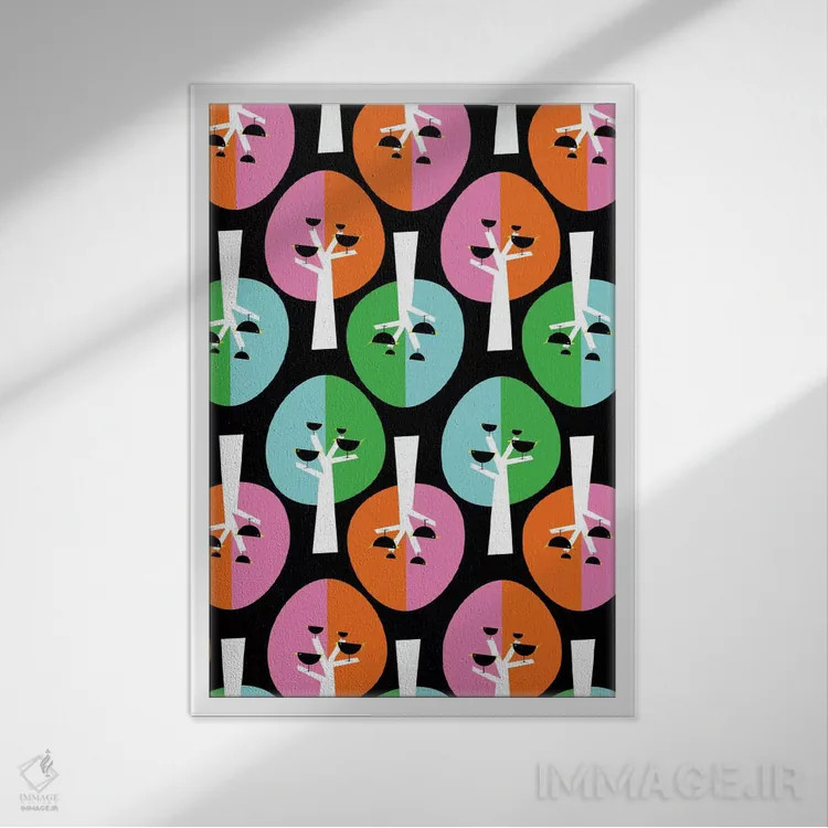 تابلو مدرن جنگل سیاه اثر سوزانا پاز - نمای قابدار سفید