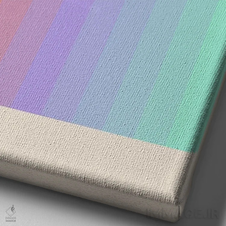 تابلو مینیمال شیب رنگ ۵ اثر سوزانا پاز - نمای نزدیک بافت بوم