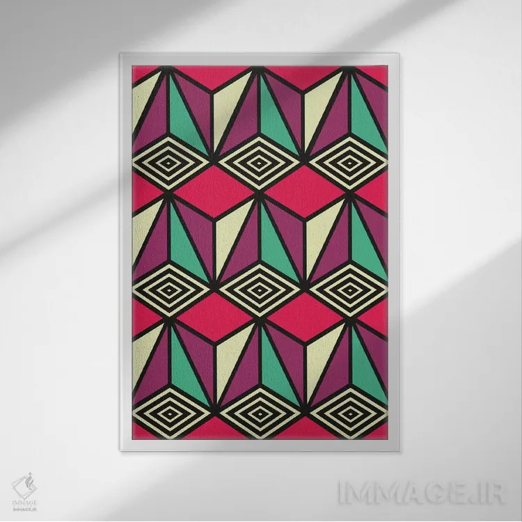 تابلو دکوراتیو پروژه ۲ اثر سوزانا پاز - نمای قابدار سفید