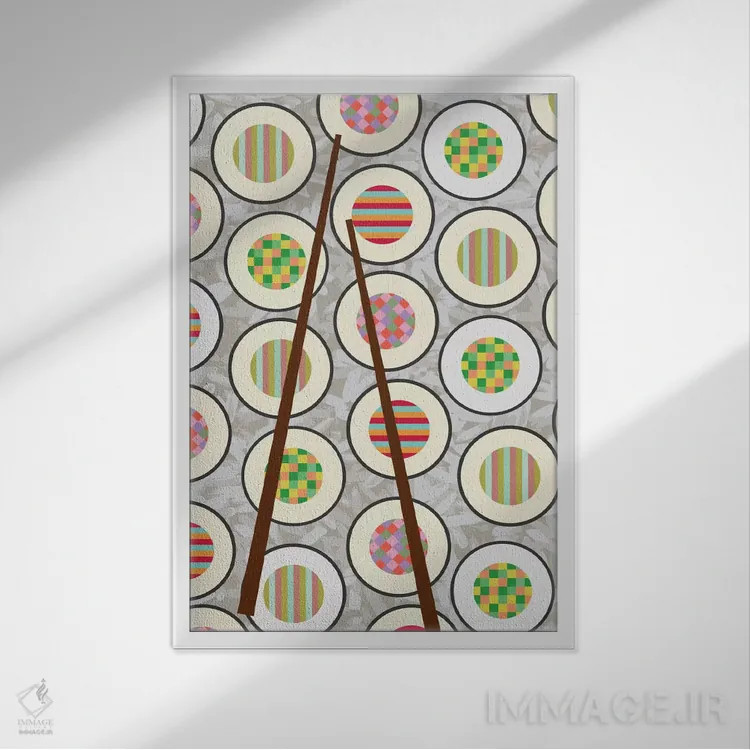 تابلو مینیمال زمان سوشی اثر سوزانا پاز - نمای قابدار سفید