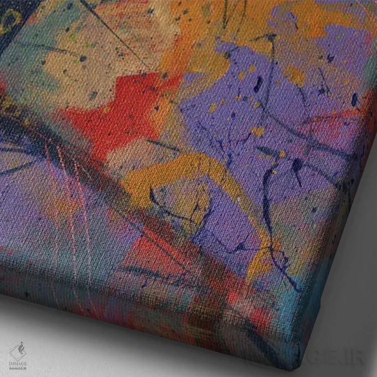 تابلو انتزاعی صخره های مورفا کوو اثر پل بیلی - نمای نزدیک بافت بوم