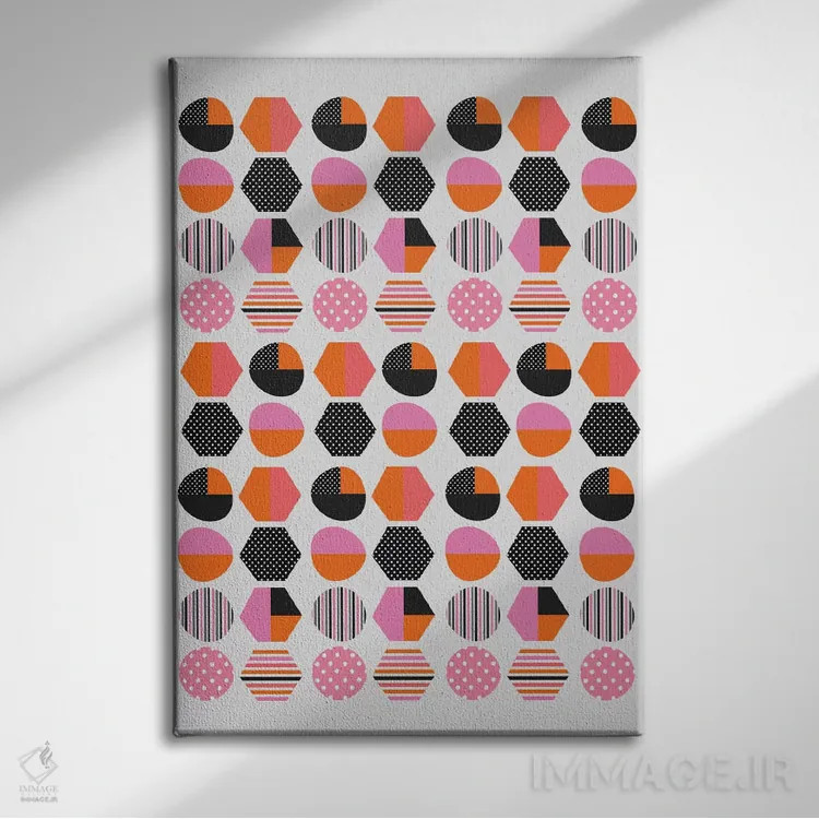 تابلو انتزاعی ساده لوح ۶ اثر سوزانا پاز - نمای روبهرو روی دیوار