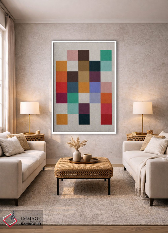 تابلو انتزاعی رترو ۷ اثر سوزانا پاز - D1W