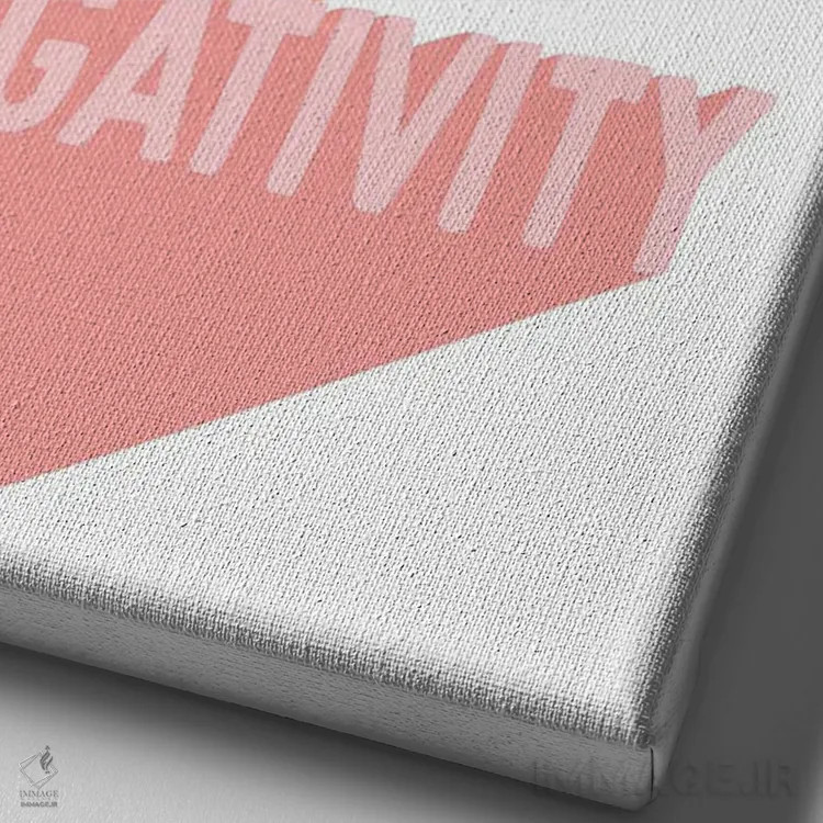 تابلو دکوراتیو نفس بکش مثبت، بیرون بده منفی اثر بریانا کریستی - نمای نزدیک بافت بوم