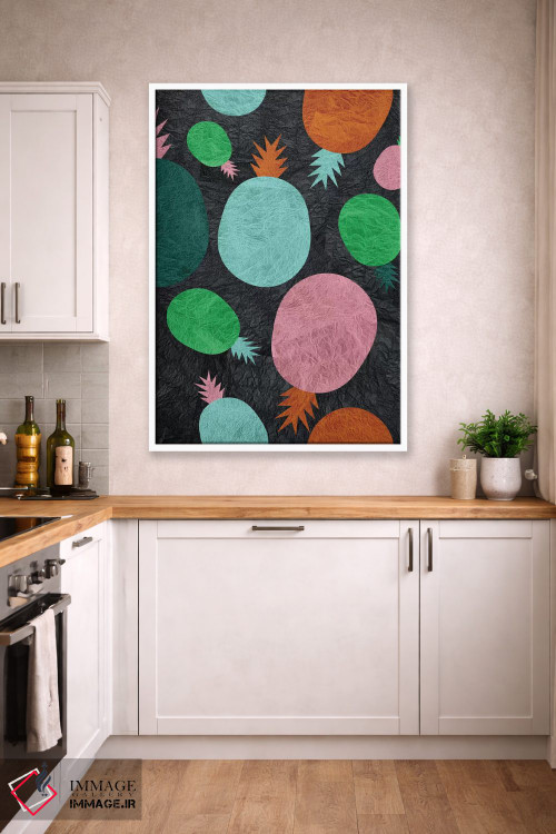 تابلو مدرن آناناس کاغذی اثر سوزانا پاز - D3W