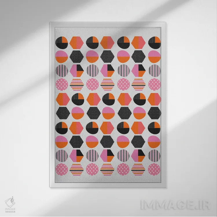 تابلو انتزاعی ساده لوح ۶ اثر سوزانا پاز - نمای قابدار سفید