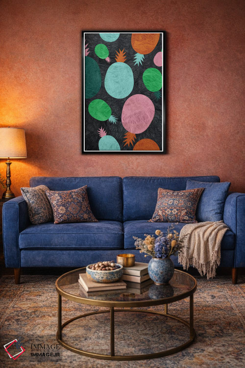 تابلو مدرن آناناس کاغذی اثر سوزانا پاز - D4B