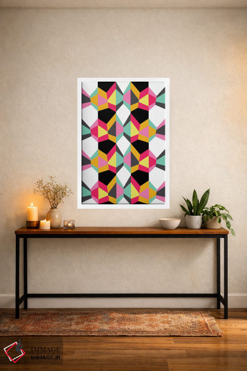 تابلو انتزاعی هندسی ۱۸ اثر سوزانا پاز - D2W
