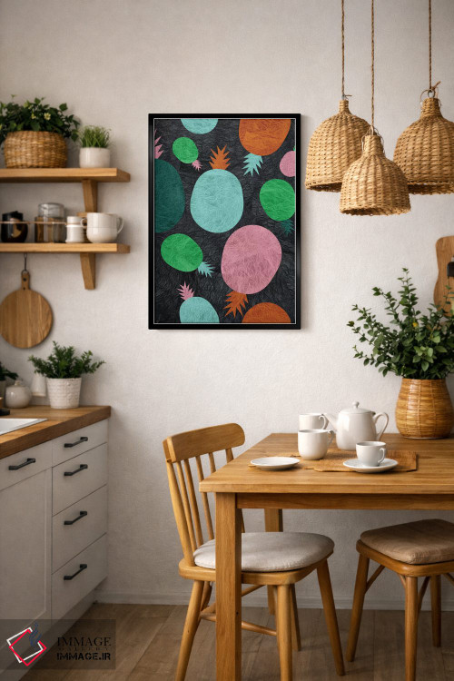 تابلو مدرن آناناس کاغذی اثر سوزانا پاز - D5B