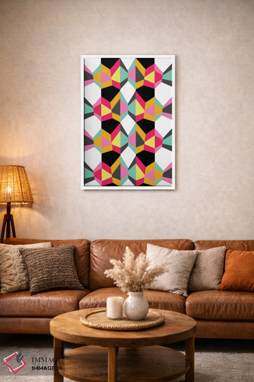 تابلو انتزاعی هندسی ۱۸ اثر سوزانا پاز - D1W