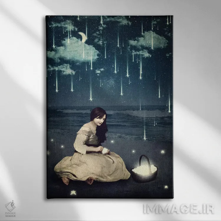 تابلو دکوراتیو سبد آرزوها اثر پائولا بل فلورس - نمای روبهرو روی دیوار