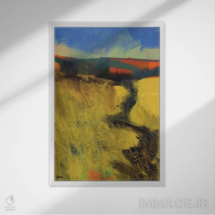 تابلو انتزاعی ارتفاعات ۱ اثر پل بیلی - نمای قابدار سفید