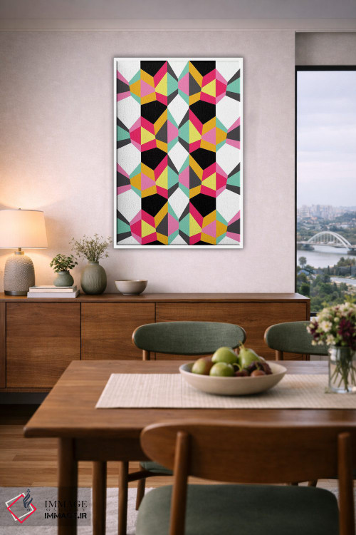 تابلو انتزاعی هندسی ۱۸ اثر سوزانا پاز - D6W