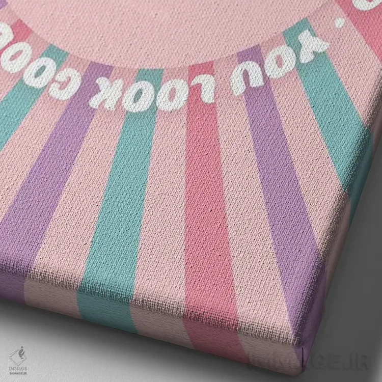 تابلو دکوراتیو خوب به نظر می رسی اثر بریانا کریستی - نمای نزدیک بافت بوم