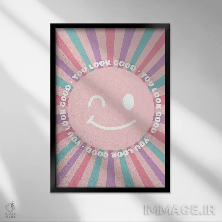 تابلو دکوراتیو خوب به نظر می رسی اثر بریانا کریستی - نمای قابدار مشکی