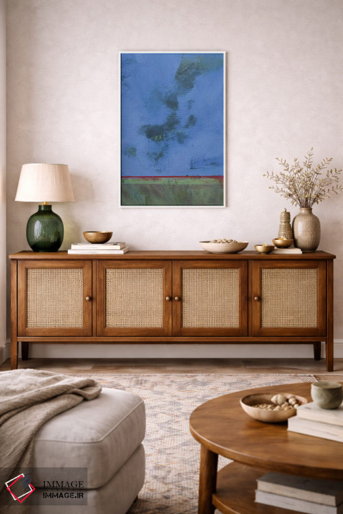 تابلو انتزاعی گرگ و میش بر باتلاق سرخ اثر پل بیلی - D3W