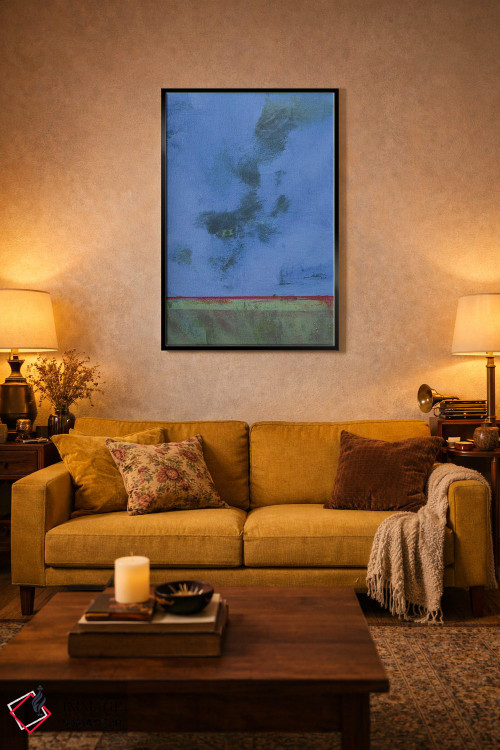 تابلو انتزاعی گرگ و میش بر باتلاق سرخ اثر پل بیلی - D4B