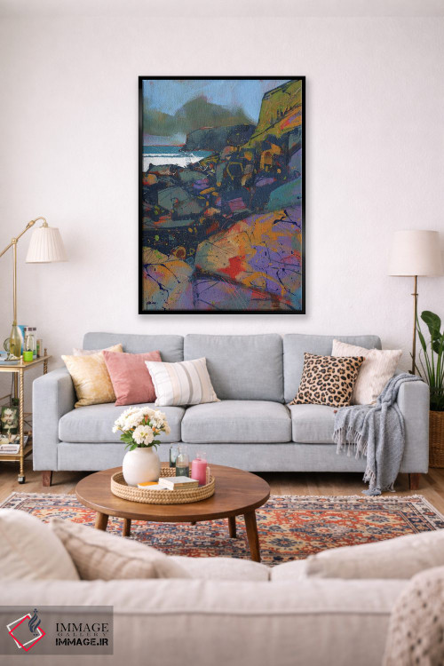 تابلو انتزاعی صخره های مورفا کوو اثر پل بیلی - D1B