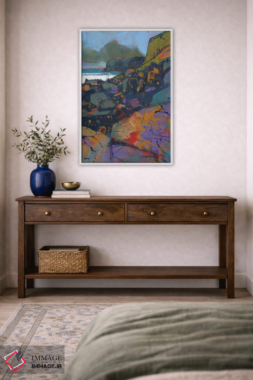 تابلو انتزاعی صخره های مورفا کوو اثر پل بیلی - D3W