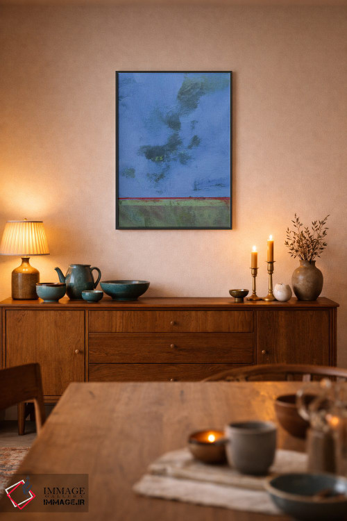 تابلو انتزاعی گرگ و میش بر باتلاق سرخ اثر پل بیلی - D6B