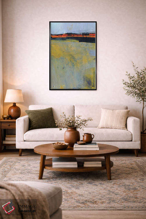 تابلو مینیمال مه روی زمین اثر پل بیلی - D4B