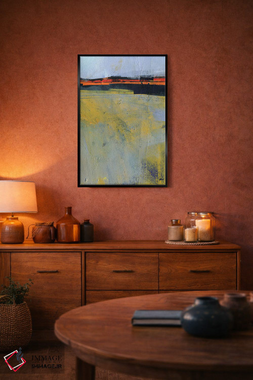 تابلو مینیمال مه روی زمین اثر پل بیلی - D5B