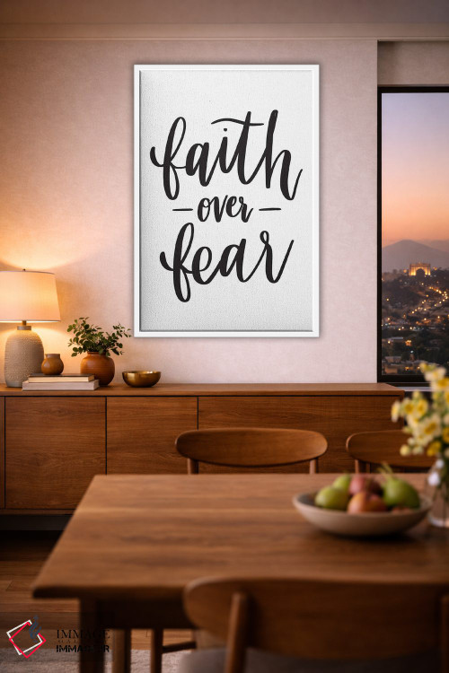 تابلو مدرن ایمان برتر از ترس اثر بریانا کریستی - D1W