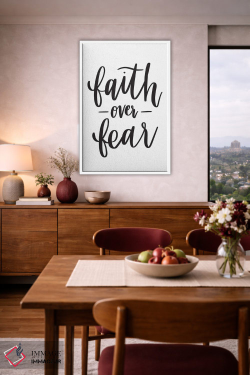 تابلو مدرن ایمان برتر از ترس اثر بریانا کریستی - D3W