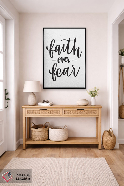 تابلو مدرن ایمان برتر از ترس اثر بریانا کریستی - D5B