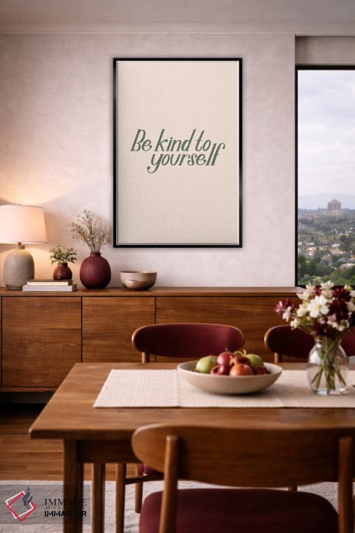 تابلو دکوراتیو با خود مهربان باش اثر بریانا کریستی - D5B