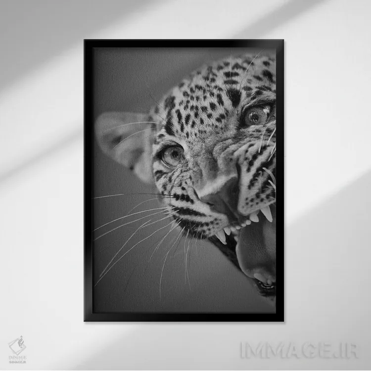 تابلو دکوراتیو پشت گوشه اثر پاتریک ون بکم - نمای قابدار مشکی