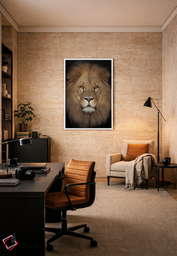تابلو دکوراتیو شیر اثر پاتریک ون بکم - D6W