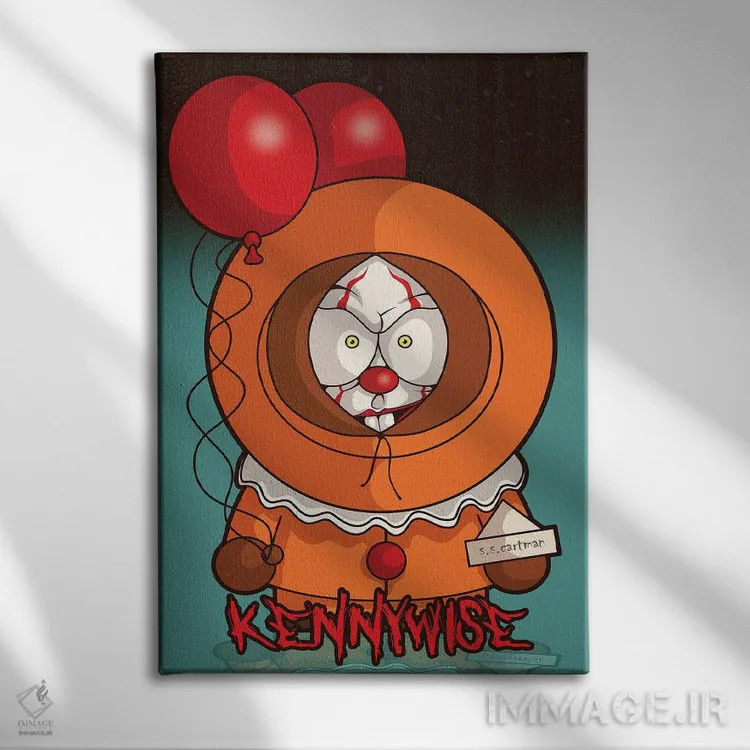 تابلو دکوراتیو کنی وایز اثر پی بی ماهونی آرت - نمای روبهرو روی دیوار