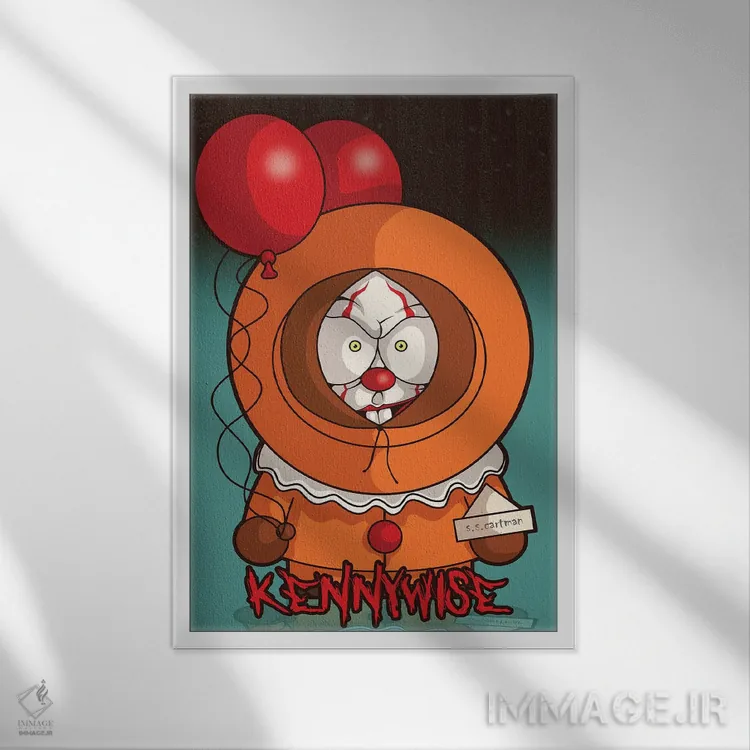 تابلو دکوراتیو کنی وایز اثر پی بی ماهونی آرت - نمای قابدار سفید