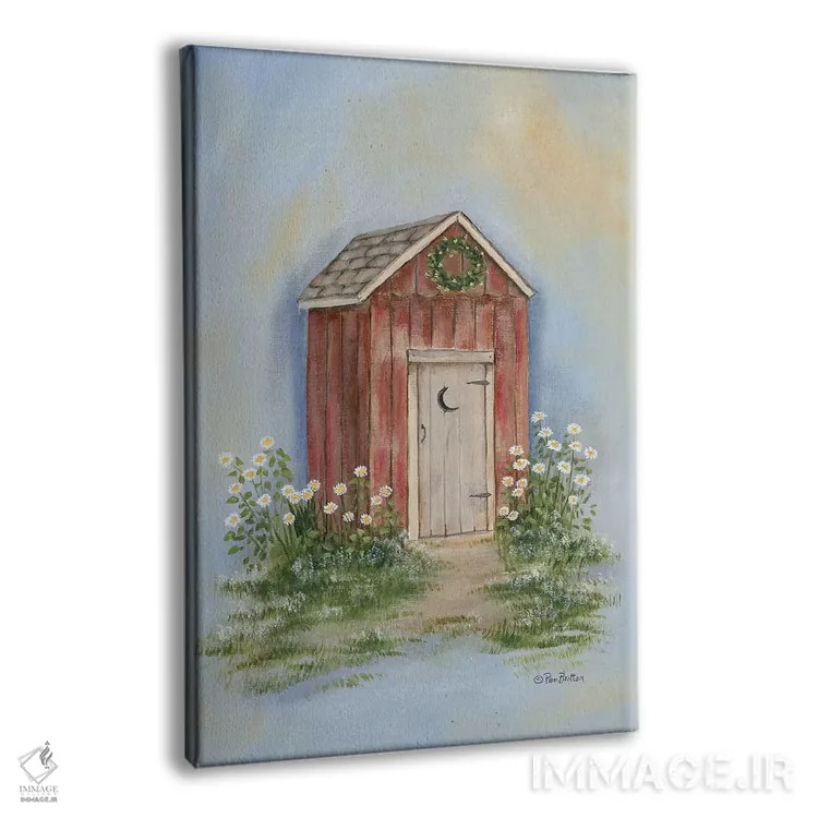 تابلو دکوراتیو توالت بیرونی روستایی ۲ اثر پم بریتون - نمای پرسپکتیو محصول