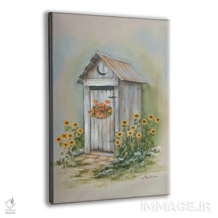 تابلو دکوراتیو توالت بیرونی روستایی ۱ اثر پم بریتون - نمای پرسپکتیو محصول